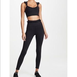 Year of Ours from Revolve Black High-Rise Velvet Samba Leggings